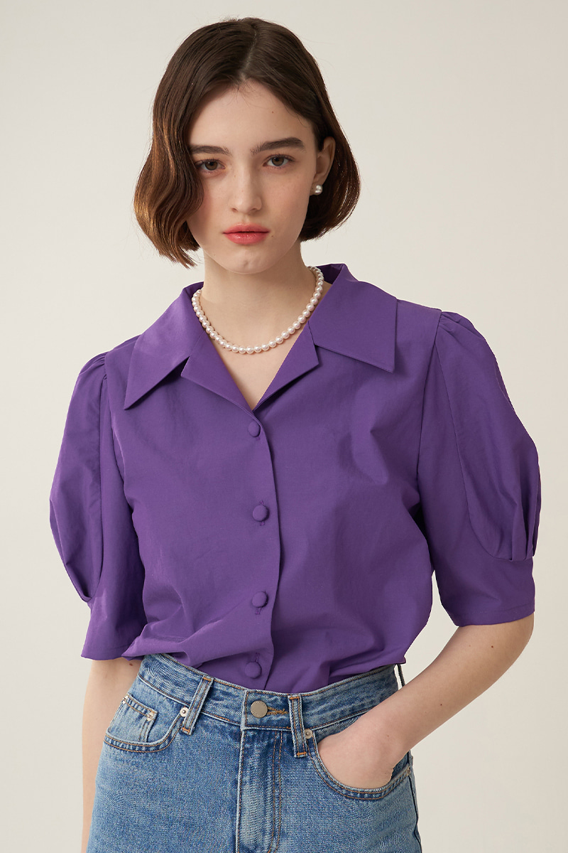 romantic open collar blouse VI