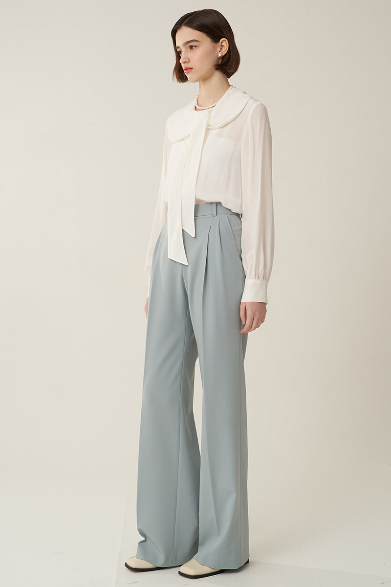 coco pin tuck wide pants SK