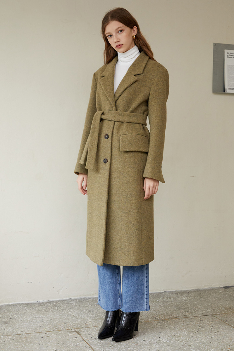classic romantic long wool coat KK